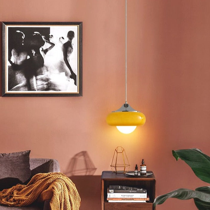 Starburst Retro Glass & Chrome LED Pendant Lights