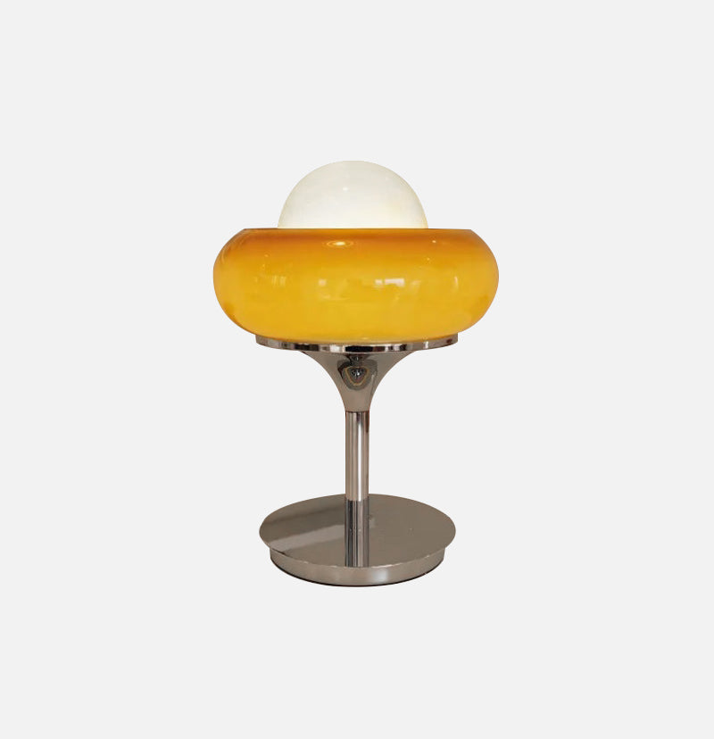 Starburst Retro Glass & Chrome LED Table & Floor Lamp Table Lamp Amber