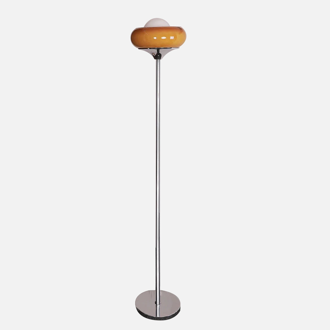 Starburst Retro Glass & Chrome LED Table & Floor Lamp Floor Lamp Amber