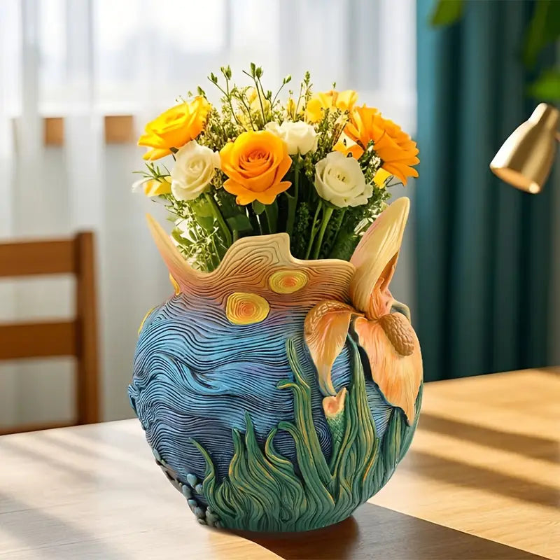 Starry Bloom™ – Van Gogh Vase Golden Bloom