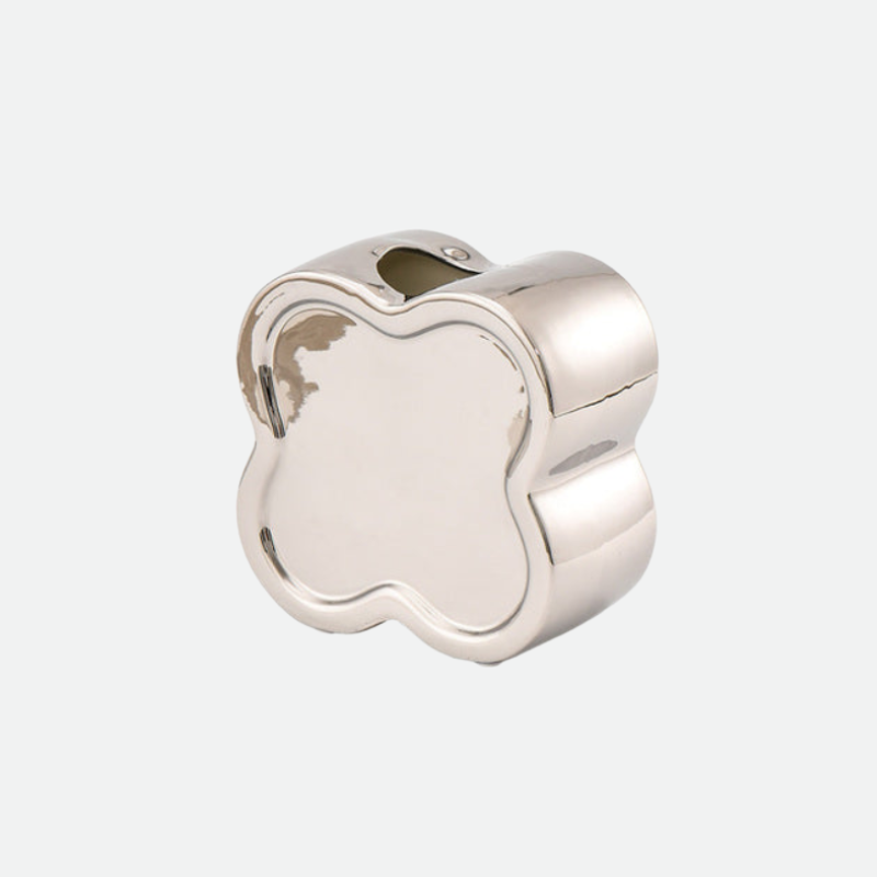 Steel Rose Plated Ceramic Vases