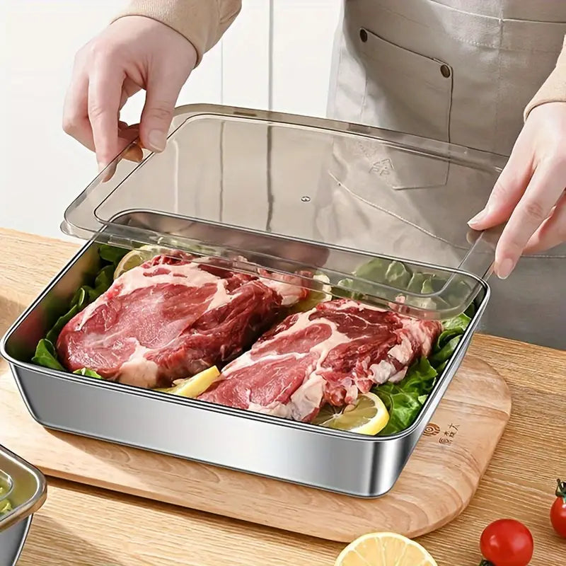 SteelStack™ – 3pcs Stainless Food Storage & Meal Prep Set