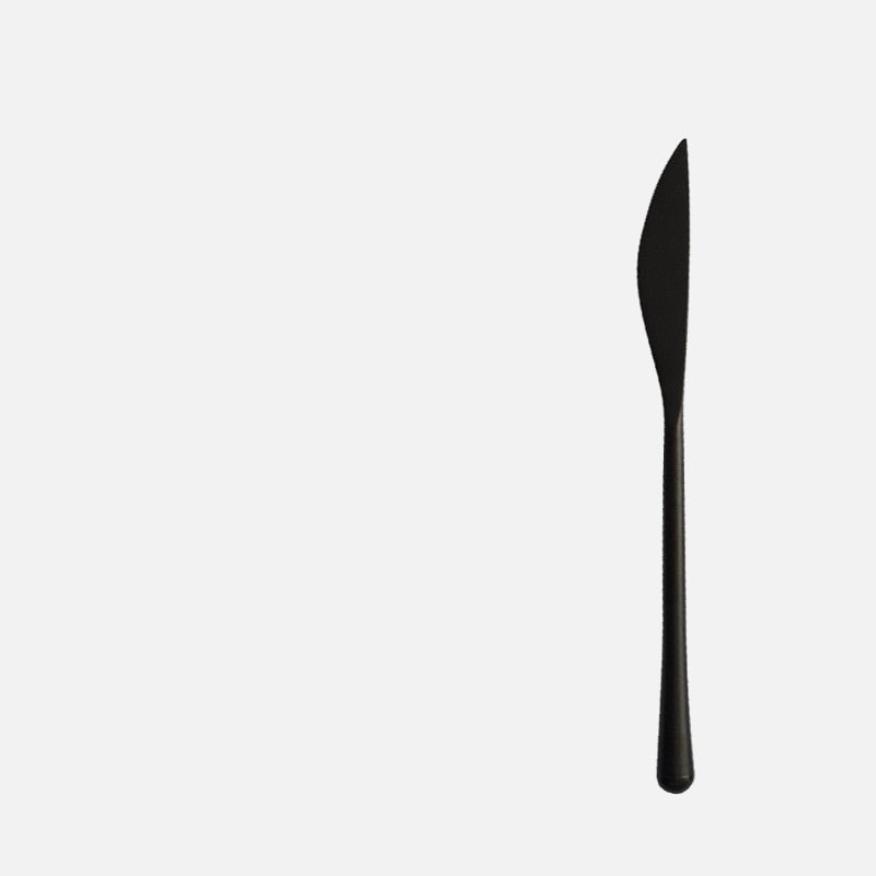 Stein Black Finish Stainless Steel Flatware Dessert Knife