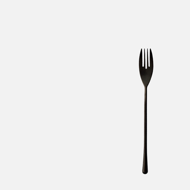 Stein Black Finish Stainless Steel Flatware Dessert Fork