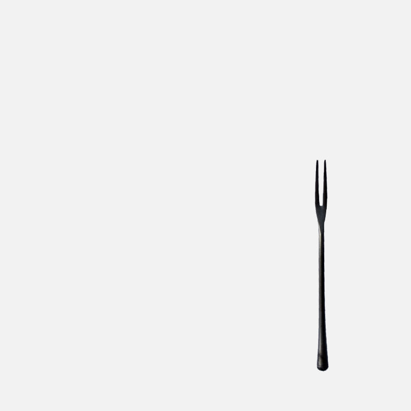 Stein Black Finish Stainless Steel Flatware Fruit Fork
