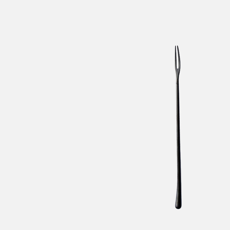 Stein Black Finish Stainless Steel Flatware Seafood Fork