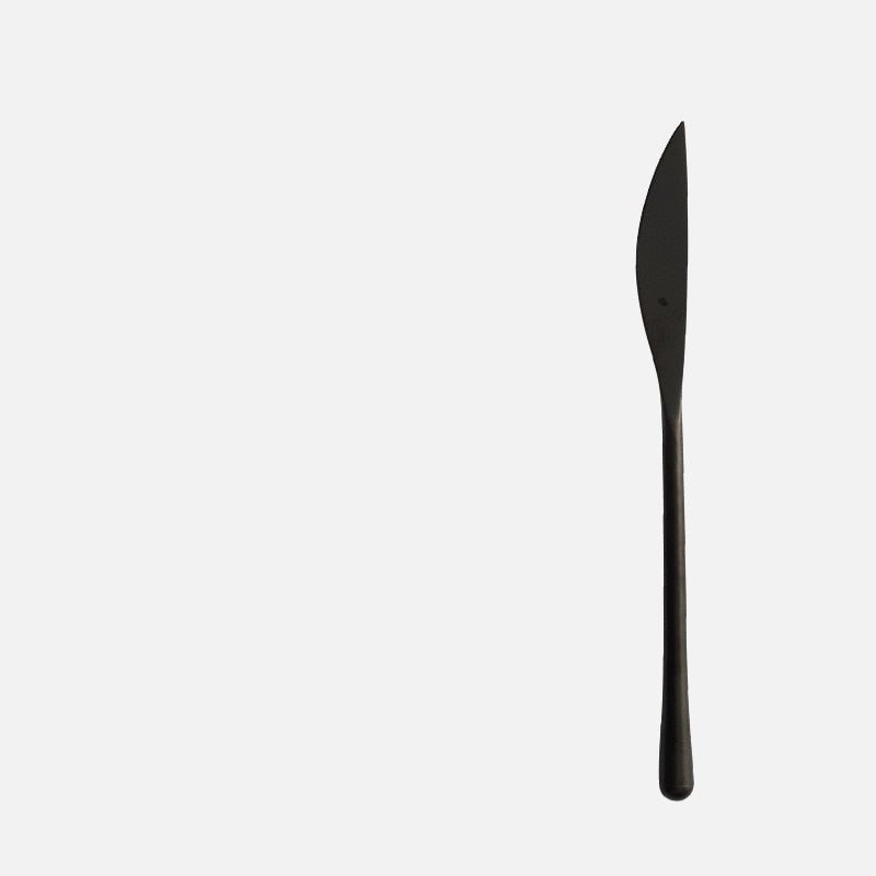 Stein Black Finish Stainless Steel Flatware Dinner Knife