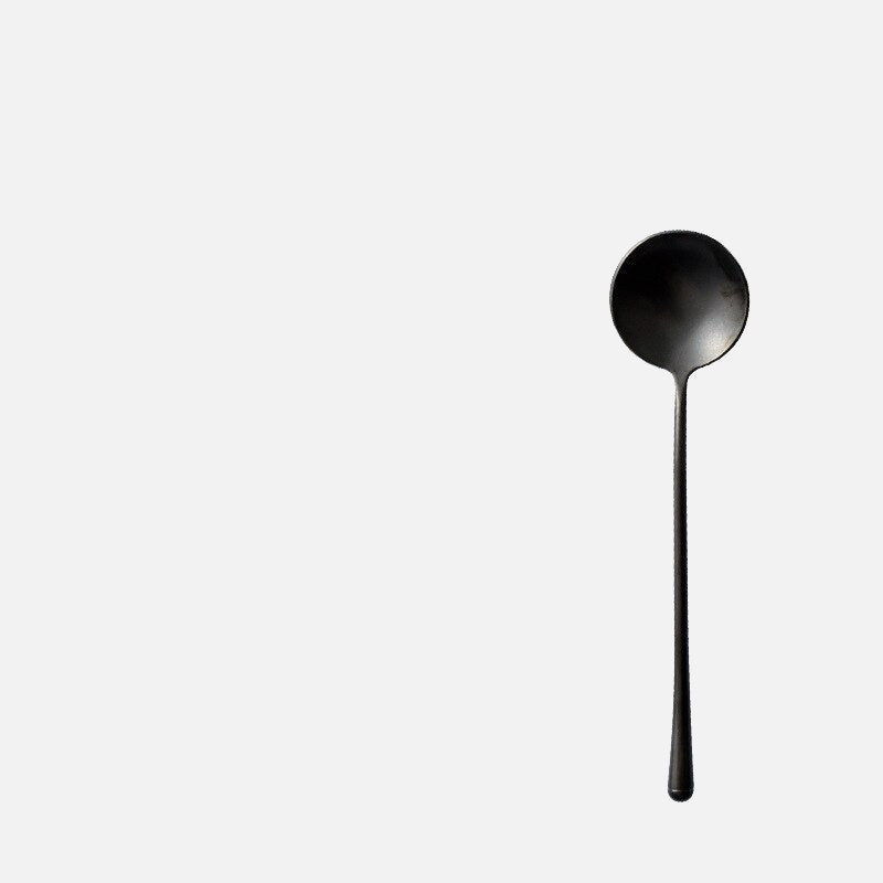 Stein Black Finish Stainless Steel Flatware Dessert Spoon