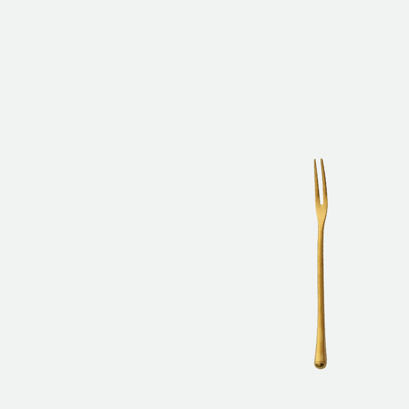 Stein Gold Finish Stainless Steel Flatware Fruit Fork