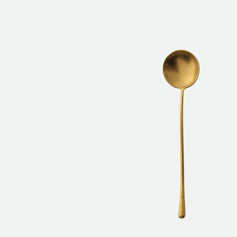 Stein Gold Finish Stainless Steel Flatware Dinner Spoon