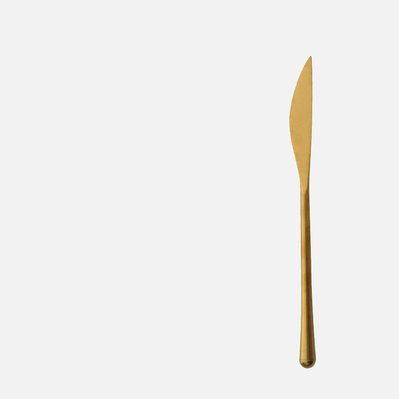 Stein Gold Finish Stainless Steel Flatware Dinner Knife