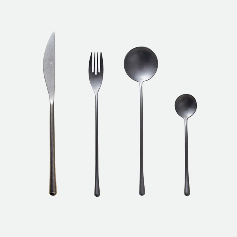 Stein Vintage Finish Stainless Steel Flatware 4 Piece Set