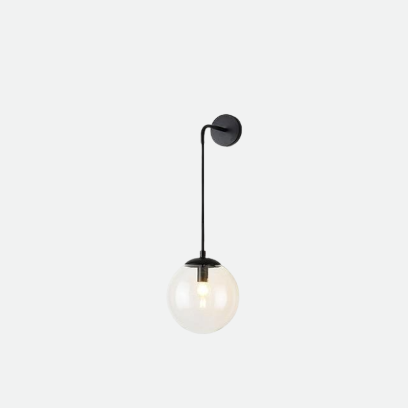 Stella Hanging Wall Sconce Clear Black