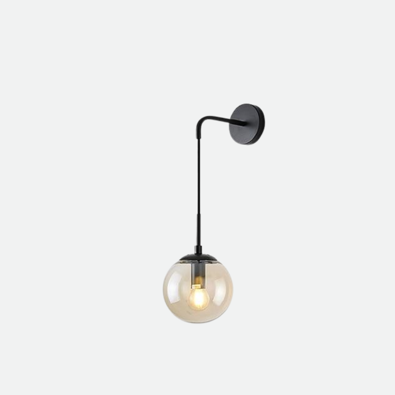 Stella Hanging Wall Sconce Amber Black