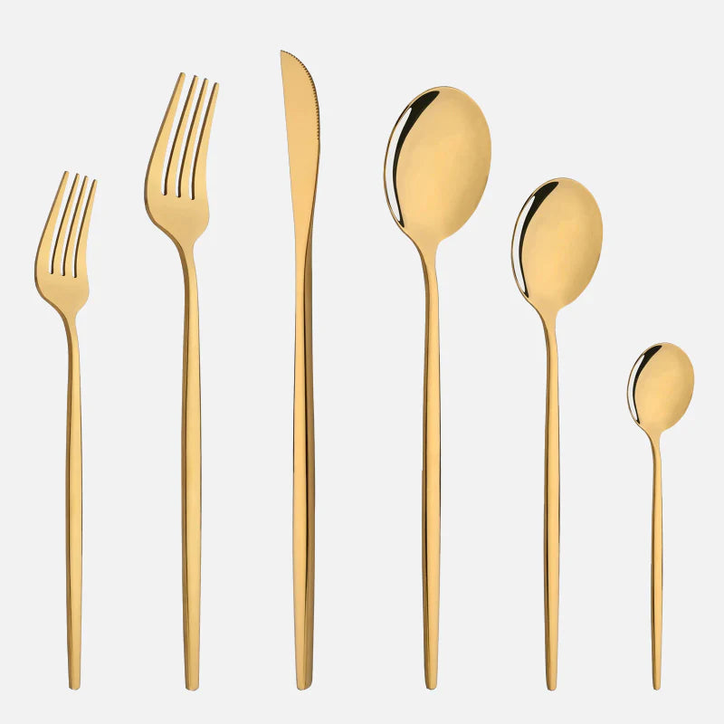 Stellar Dining 6-Piece Cutlery Set Gold