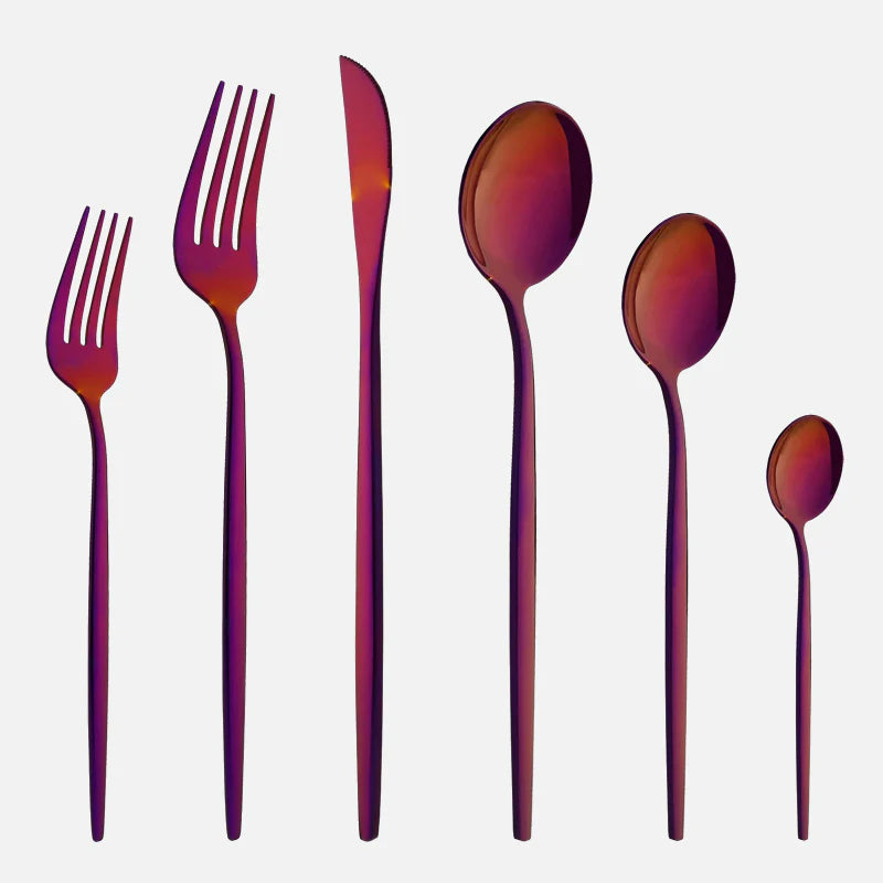 Stellar Dining 6-Piece Cutlery Set Purple