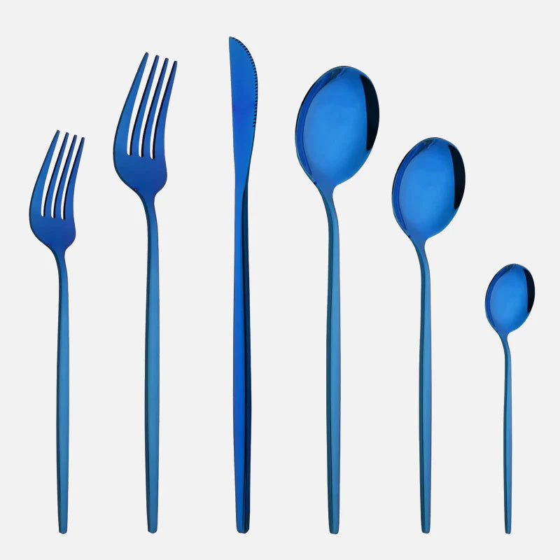 Stellar Dining 6-Piece Cutlery Set Blue