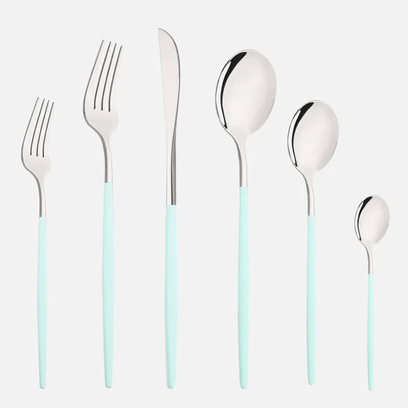 Stellar Dining 6-Piece Cutlery Set Mint Silver
