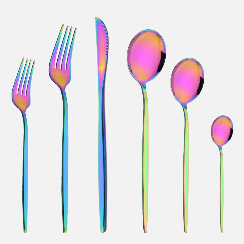 Stellar Dining 6-Piece Cutlery Set Rainbow