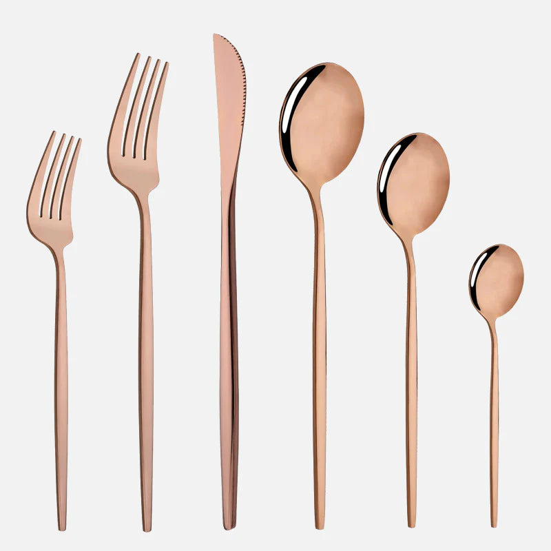 Stellar Dining 6-Piece Cutlery Set Rose