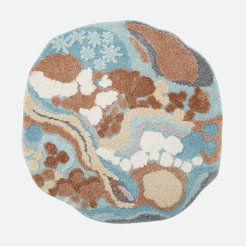 Still Lake 3D Pattern Round Rug