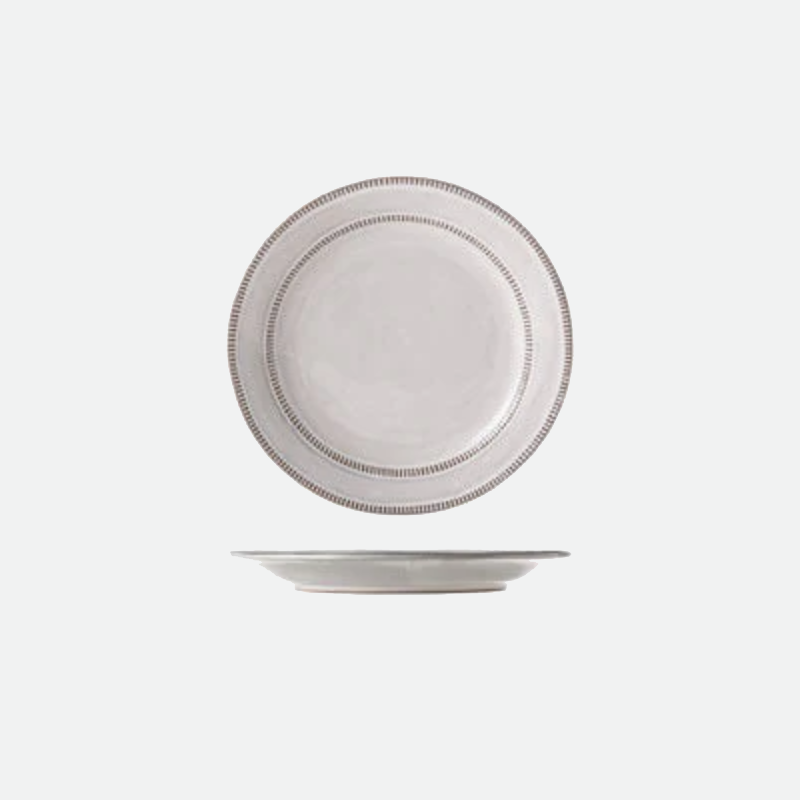 Stitch Row Ceramic Plates Milk Small