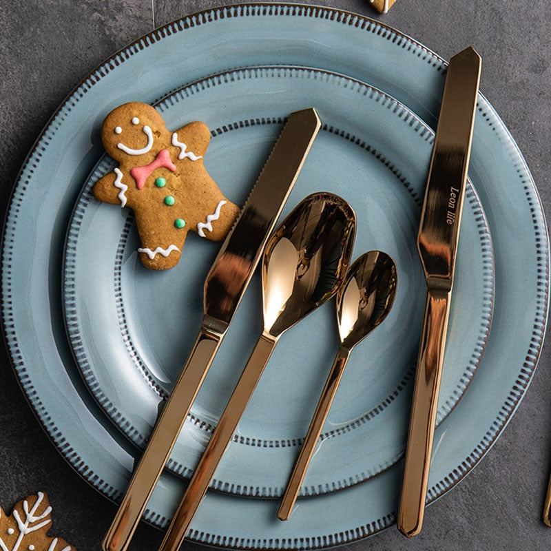 Stitch Row Ceramic Plates