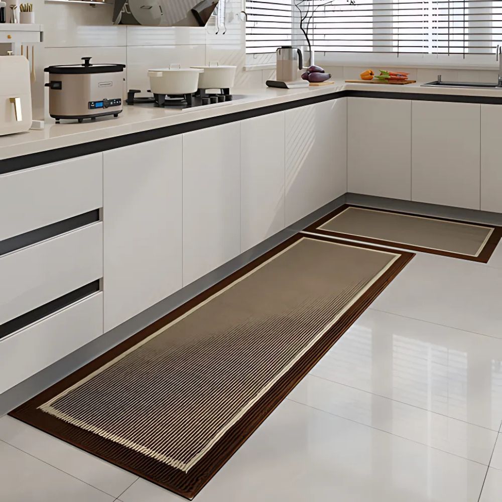 Strata Elegance Kitchen Mats Mocha 18"x47"