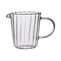 Striped Glass Milk Jug