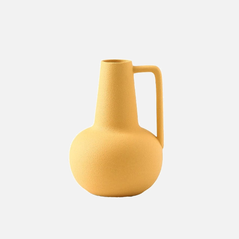 Strom Bright Ceramic Jug & Vase Yellow Bottle S