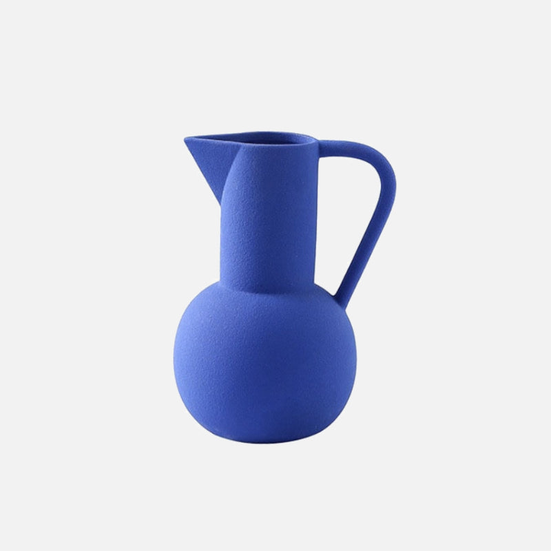Strom Bright Ceramic Jug & Vase Blue Jug S
