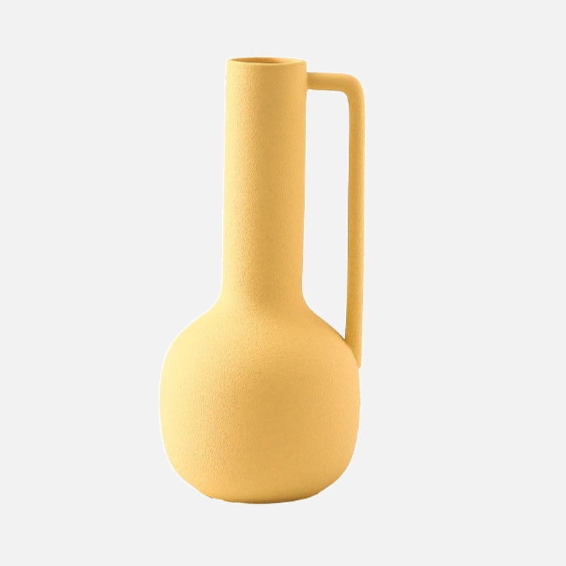 Strom Bright Ceramic Jug & Vase Yellow Bottle L