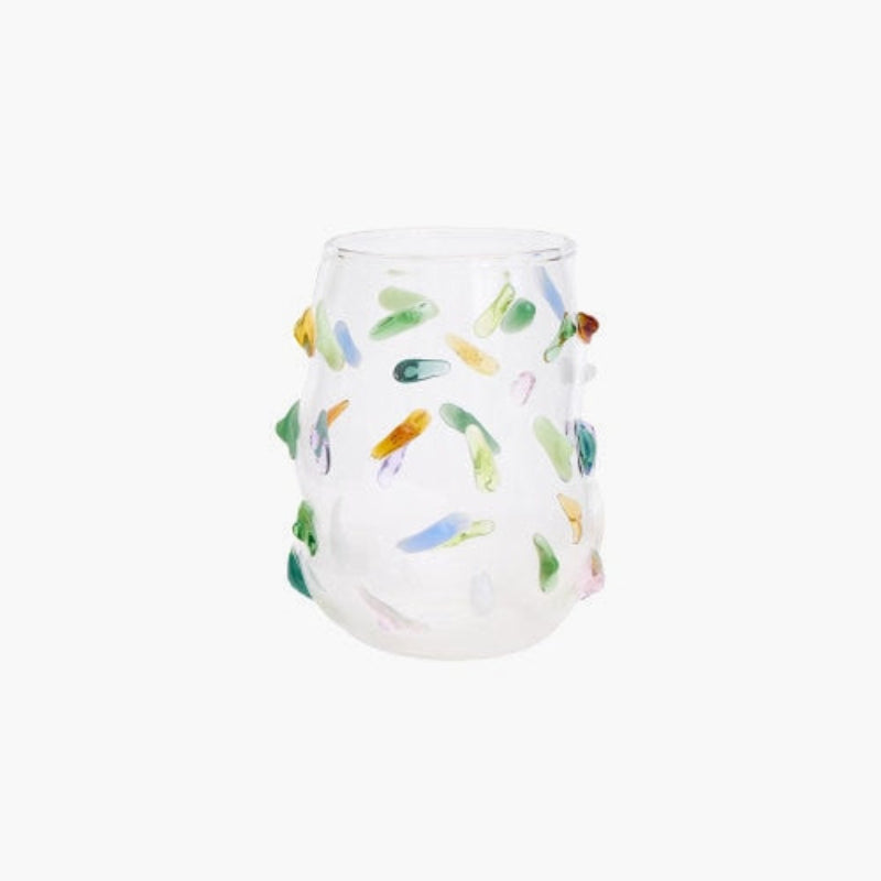 Sugar Coated Confetti Handmade Glass Candy Short cup