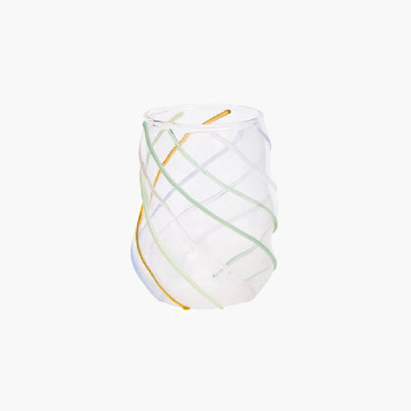 Sugar Coated Confetti Handmade Glass Swirl Short cup