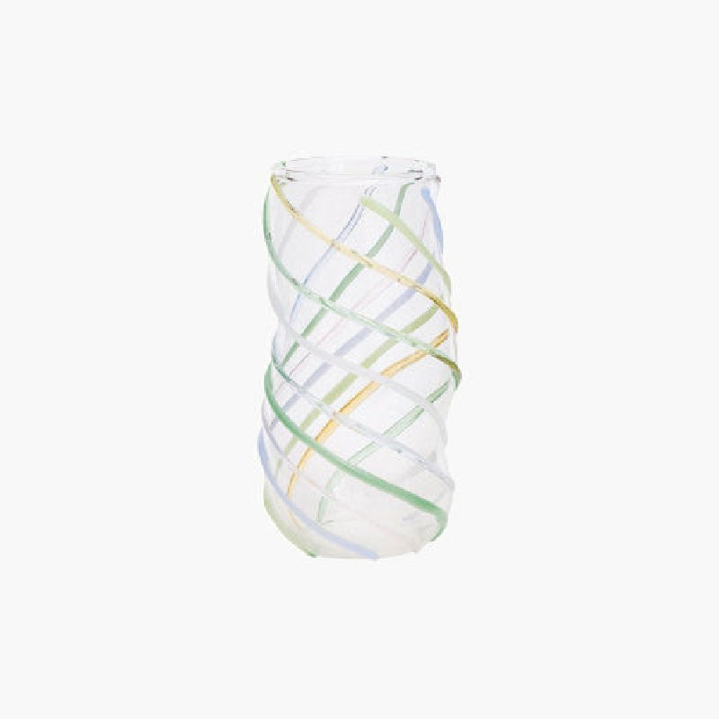 Sugar Coated Confetti Handmade Glass Swirl Tall cup