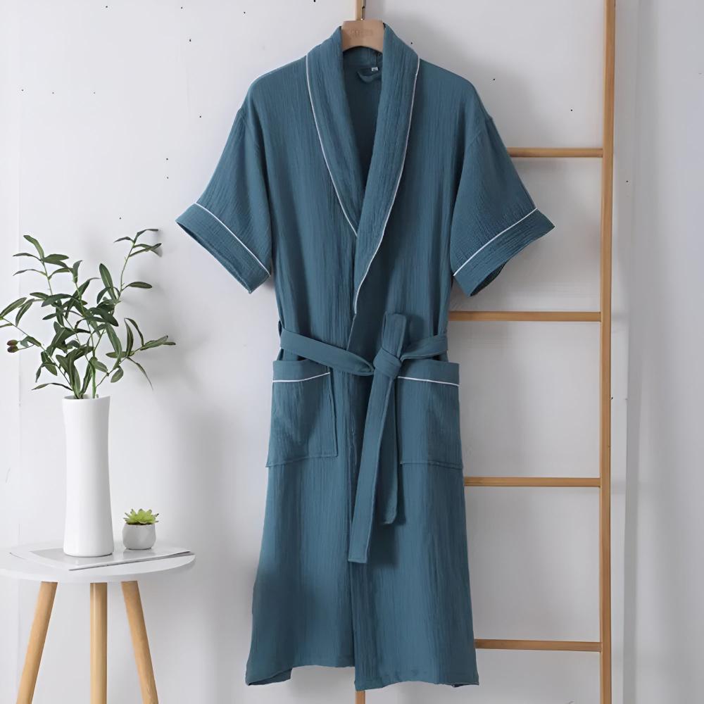 Hana Lightweight Cotton Gauze Bathrobe