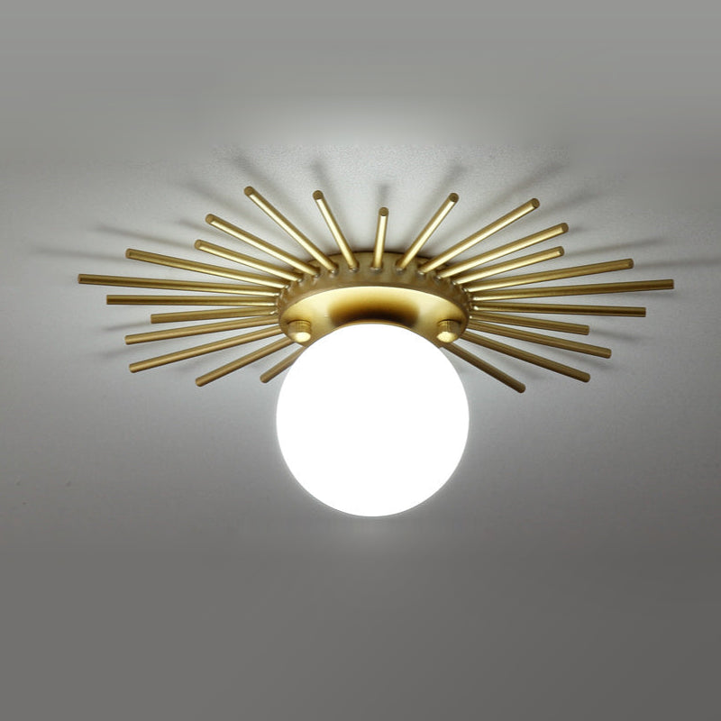 Sun Rays Glass & Gold Ceiling Lamp - Final Sale