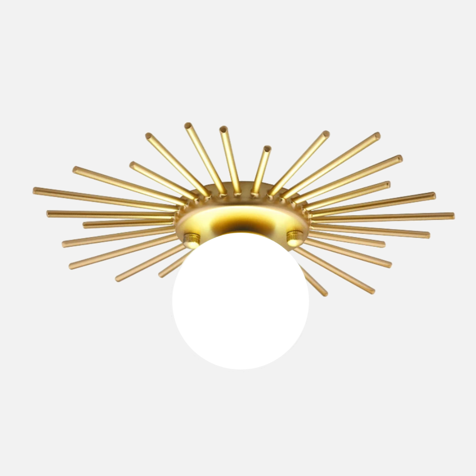 Sun Rays Glass & Gold Ceiling Lamp - Final Sale
