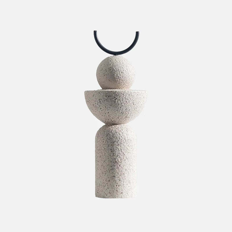 Sun Tribute Sandstone Statue Half Ring