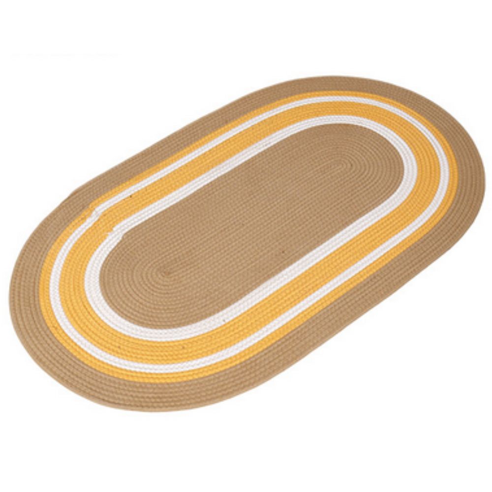 Sun Spiral Oval Boho Rug Golden Stride