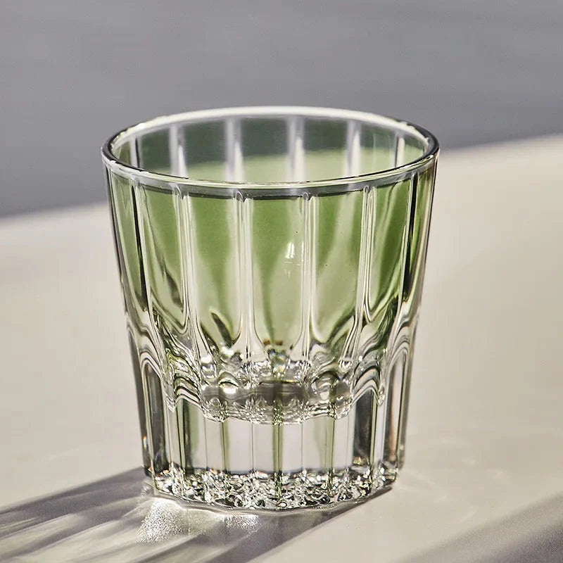 Sunburst Crystal Whiskey Glass Olive