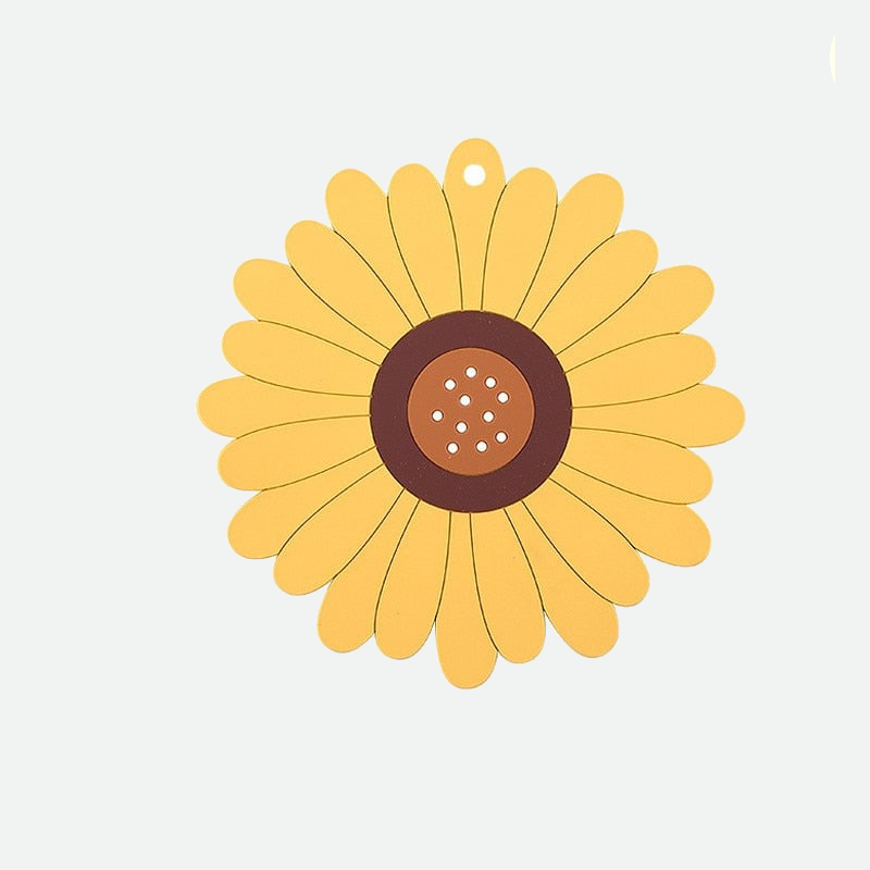 Sunflower Shape Coffee Coaster Yellow Large