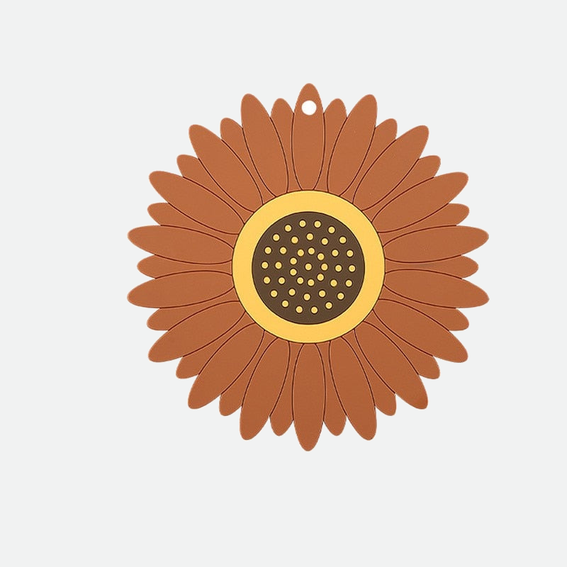Sunflower Shape Coffee Coaster Brown Large
