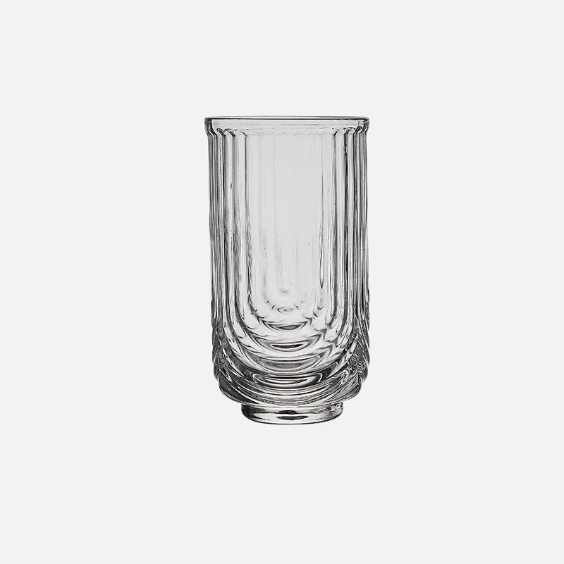 Sunlit Groove Glass Cups Tall