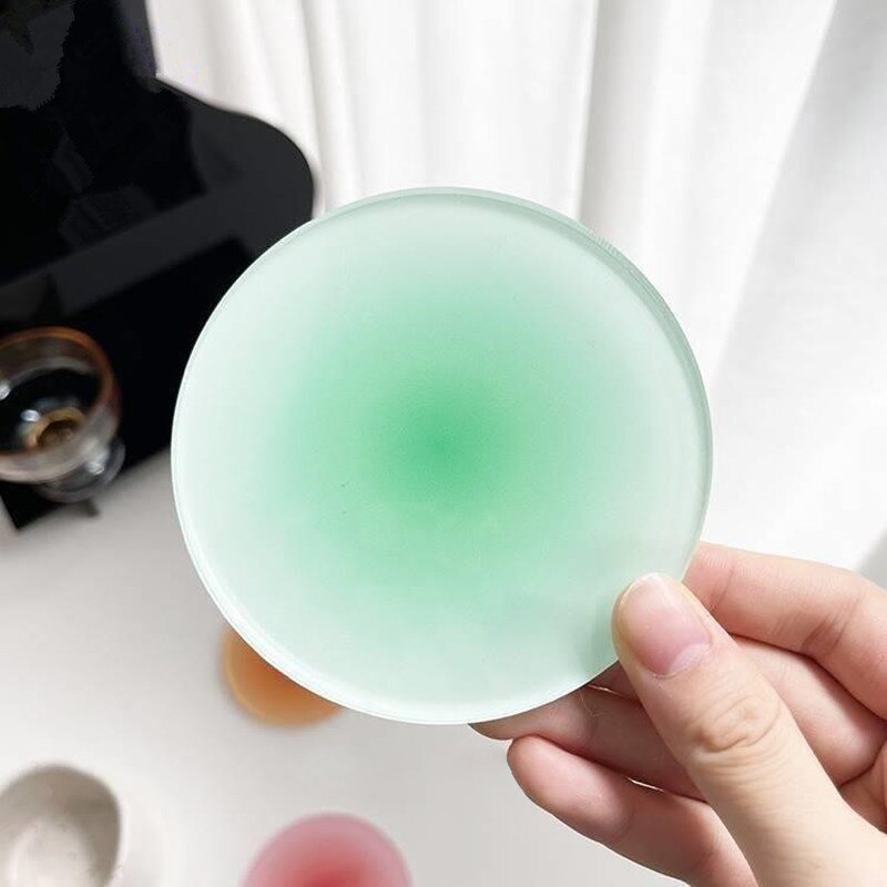 Sunset Frosted Acrylic Coasters Green