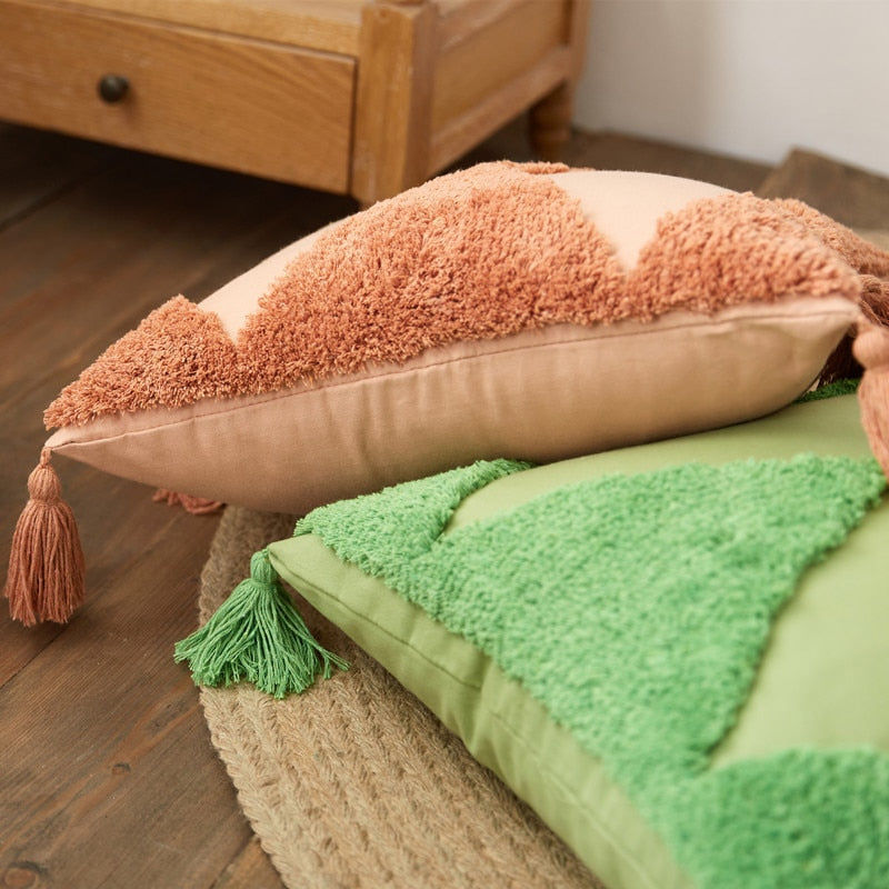 Sunshine Tufted Cotton Pillow Cover
