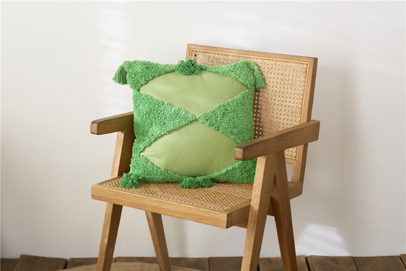 Sunshine Tufted Cotton Pillow Cover