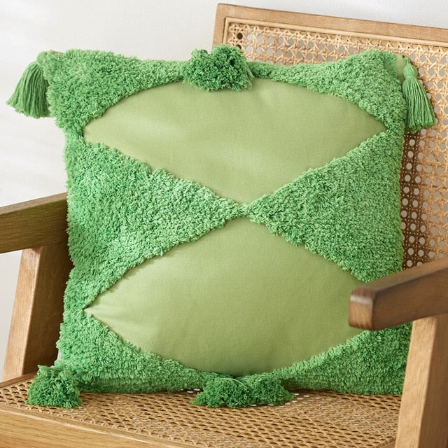 Sunshine Tufted Cotton Pillow Cover