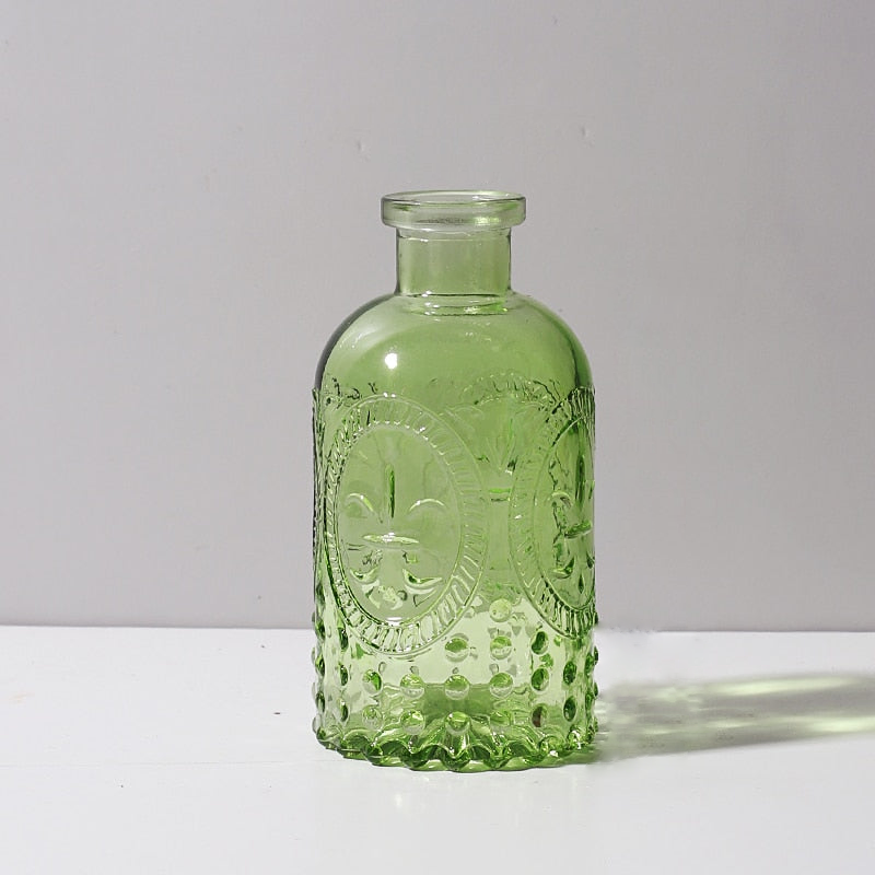 Sylvie Glass Flower Vase Green