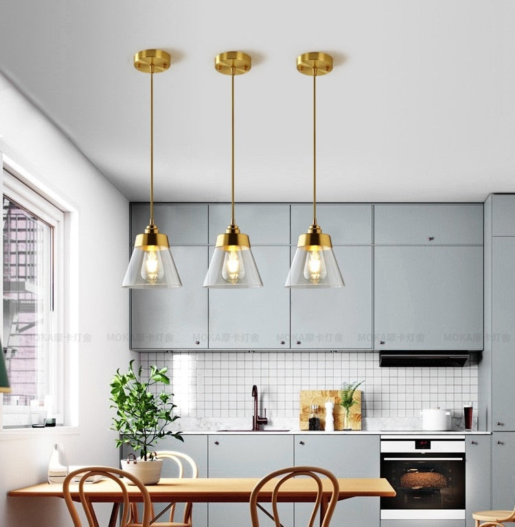Symphony Glass & Brass Pendant Lights - Final Sale